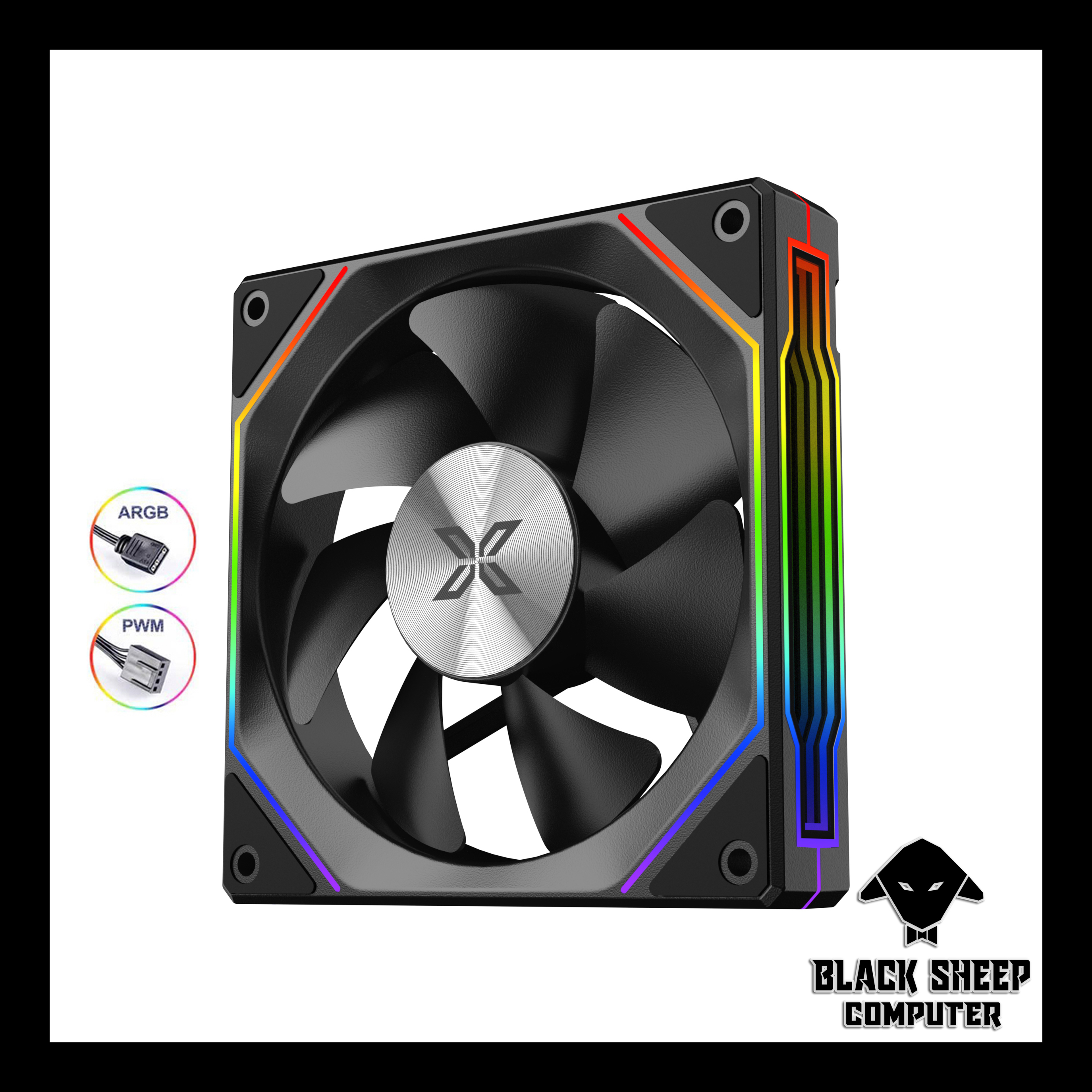 Quạt Fan XIGMATEK INFINITY PRO5 BLACK - SYNC MAIN 3PIN 5V Kèm 4 Ốc ( Không gắn nguồn hoặc cần Hub 3Pin 5v )