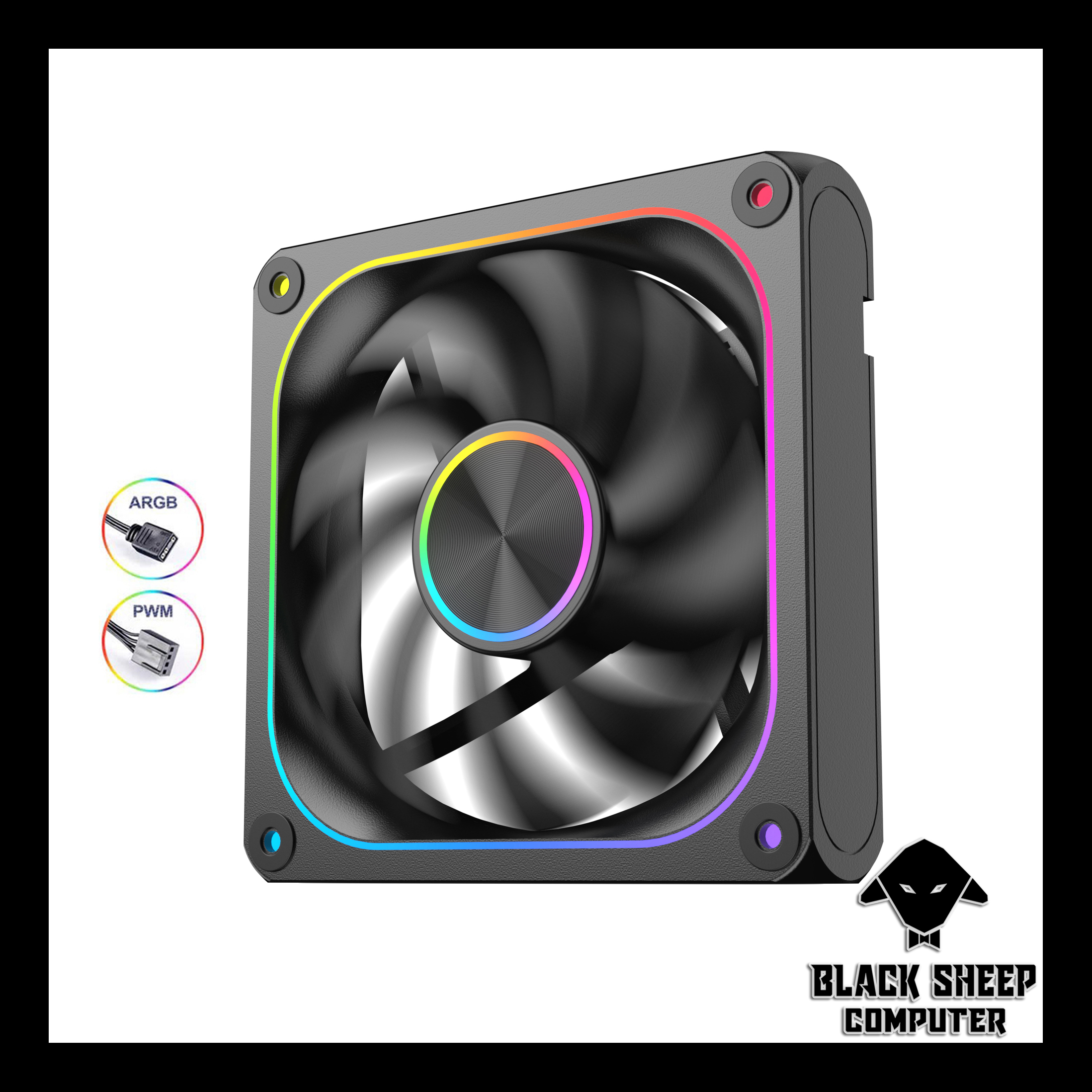 Quạt Fan XIGMATEK INFINITY PRO8 BLACK - SYNC MAIN 3PIN 5V Kèm 4 Ốc ( Không gắn nguồn hoặc cần Hub 3Pin 5v )