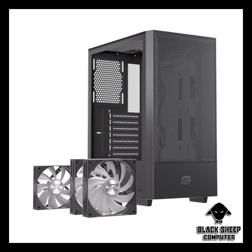 Vỏ Case EINAREX P100 RGB BLACK (SẴN 3 FAN LED)
