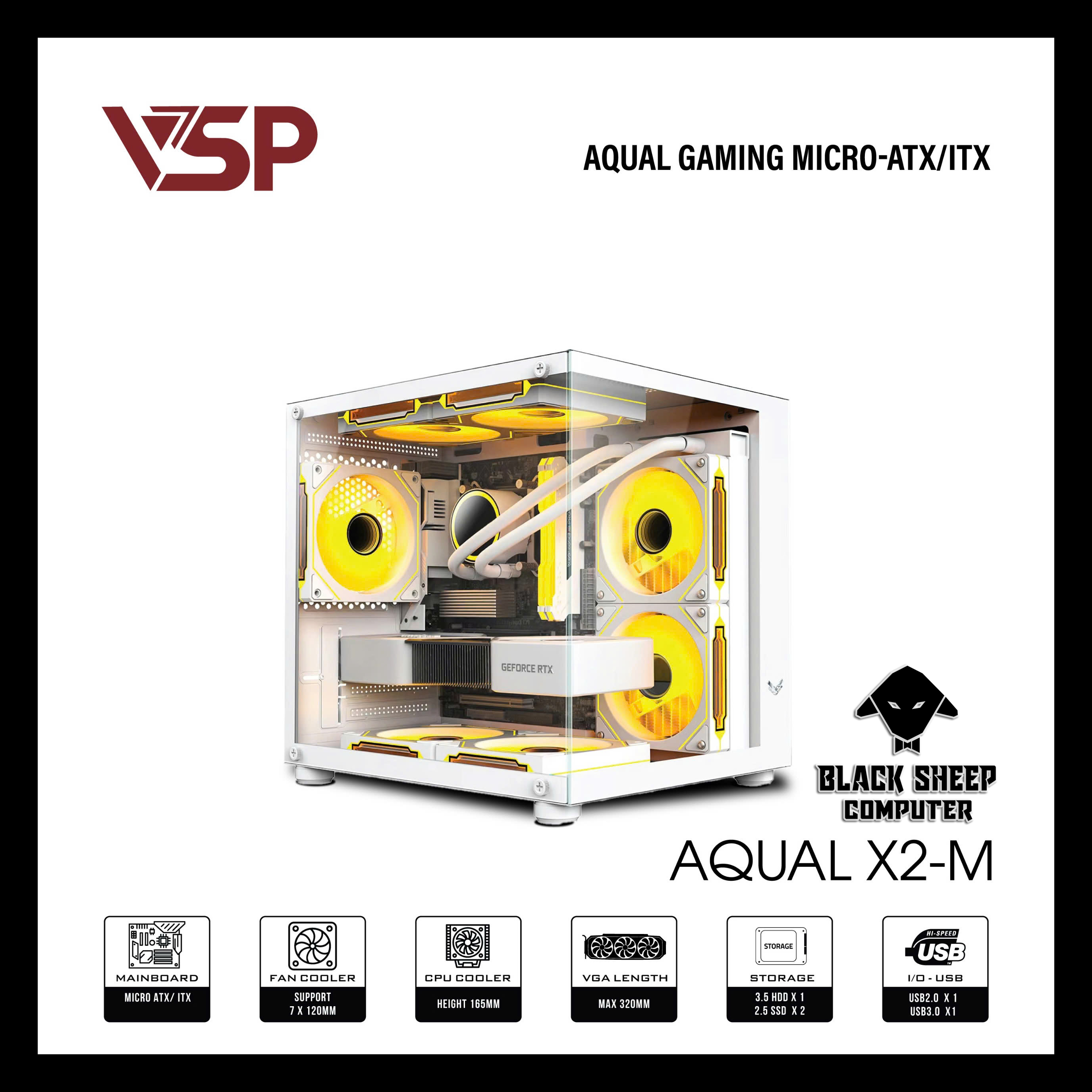 Vỏ Case VSP AQUAL X2 - M WHITE