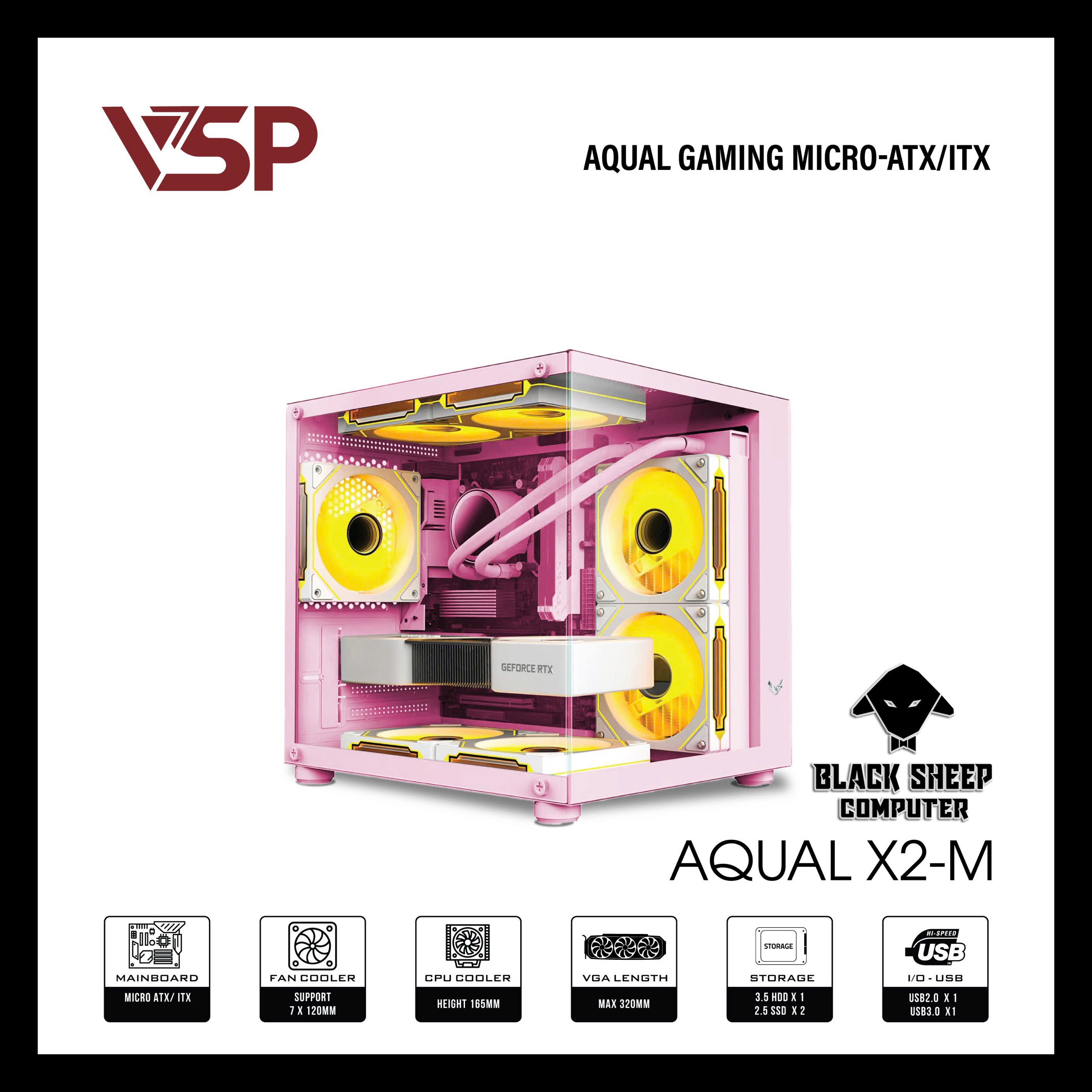 Vỏ Case VSP AQUAL X2 - M PINK