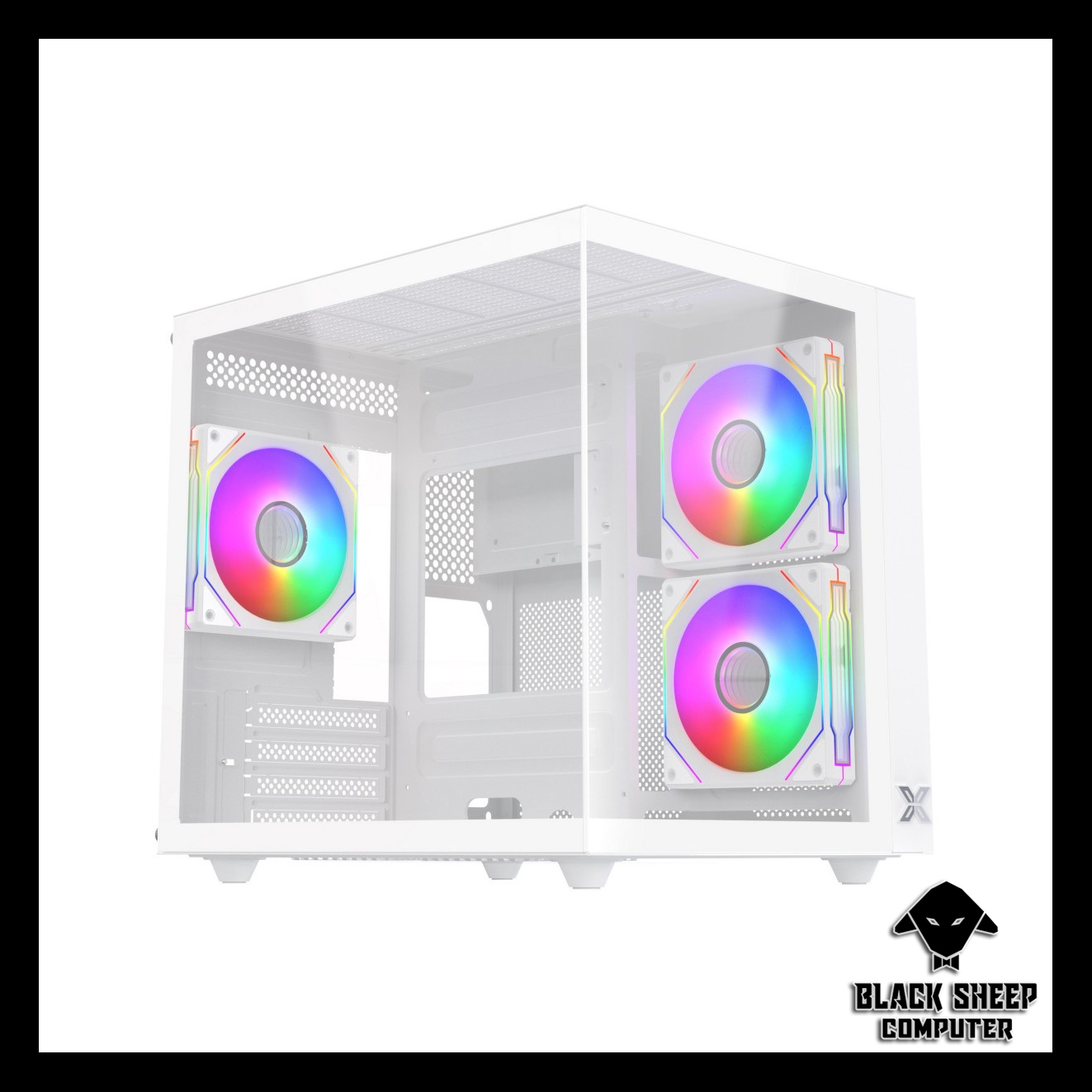 Vỏ Case XIGMATEK AQUA M LITE 3GF ARTIC (SẴN 3 FAN LED)