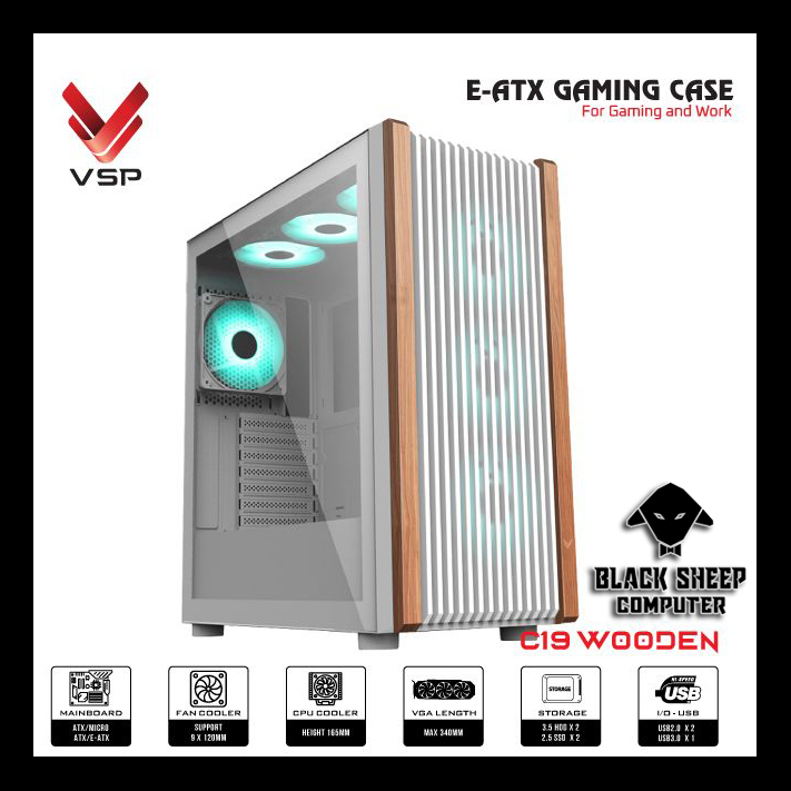 Vỏ Case VSP C19 WOODEN WHITE