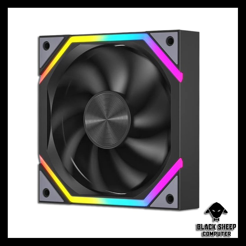 Quạt Fan LEOPARD GALAXY BLACK - SYNC MAIN 3PIN 5V Kèm 4 Ốc ( Không gắn nguồn hoặc cần Hub 3Pin 5v )