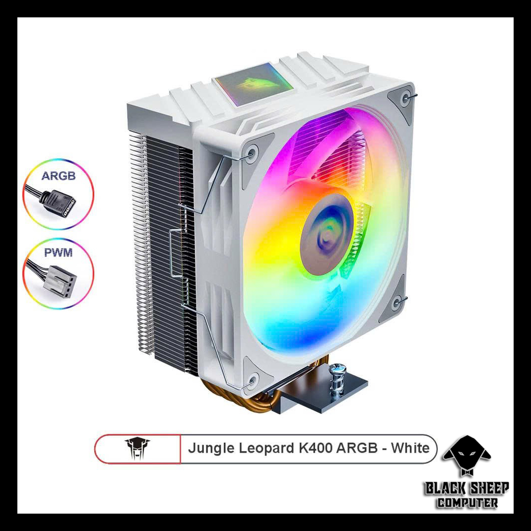 Tản Nhiệt CPU JUNGLE LEOPARD K400 ARGB SYNC MAIN WHITE (SẴN SK2011 & 1700)