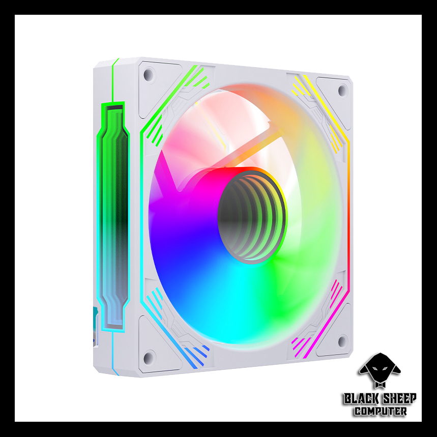Quạt Fan MAGIC F120 RGB WHITE - 6Pin Kèm 4 Ốc ( Không gắn nguồn cần Hub 6Pin )