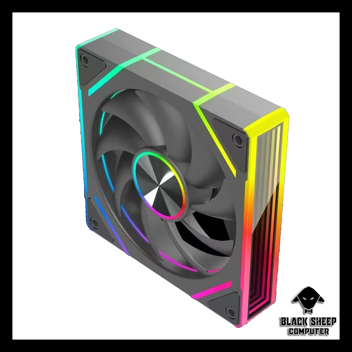 Quạt Fan MAGIC F125 ARGB BLACK - SYNC MAIN 3PIN 5V Kèm 4 Ốc ( Không gắn nguồn hoặc cần Hub 3Pin 5v )