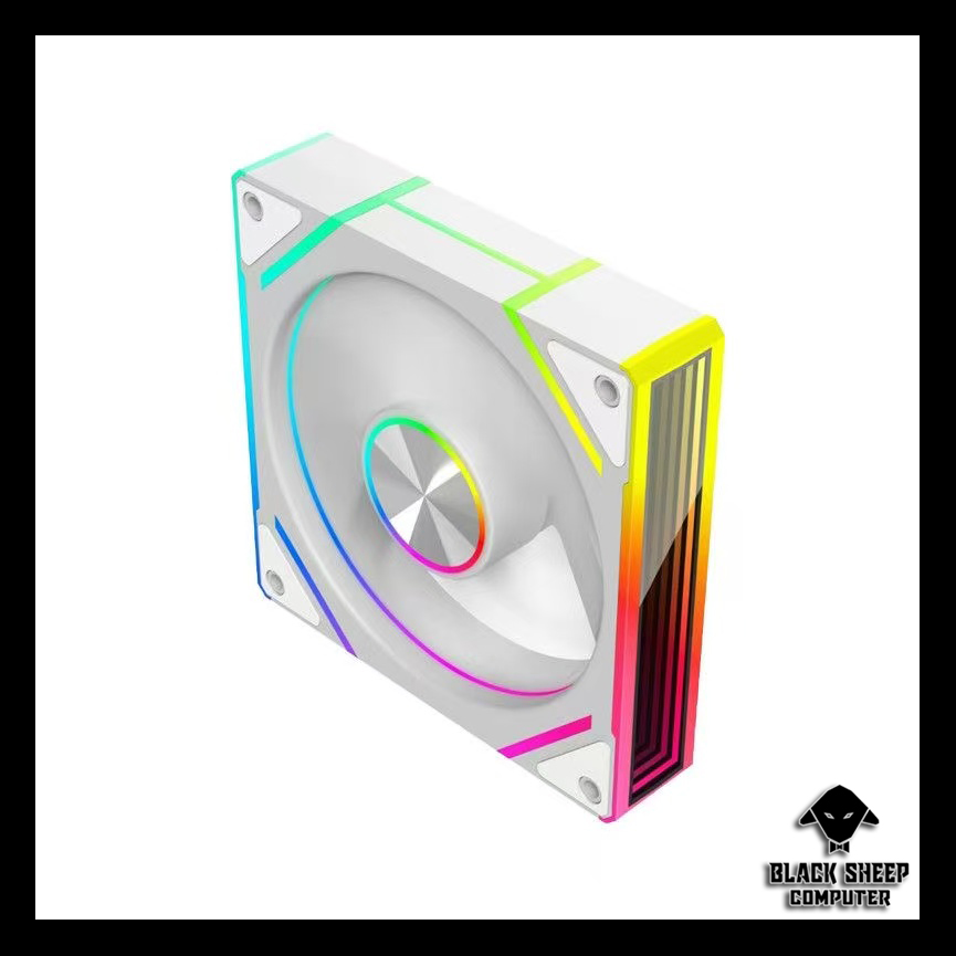 Quạt Fan MAGIC F125 ARGB WHITE - SYNC MAIN 3PIN 5V Kèm 4 Ốc ( Không gắn nguồn hoặc cần Hub 3Pin 5v )