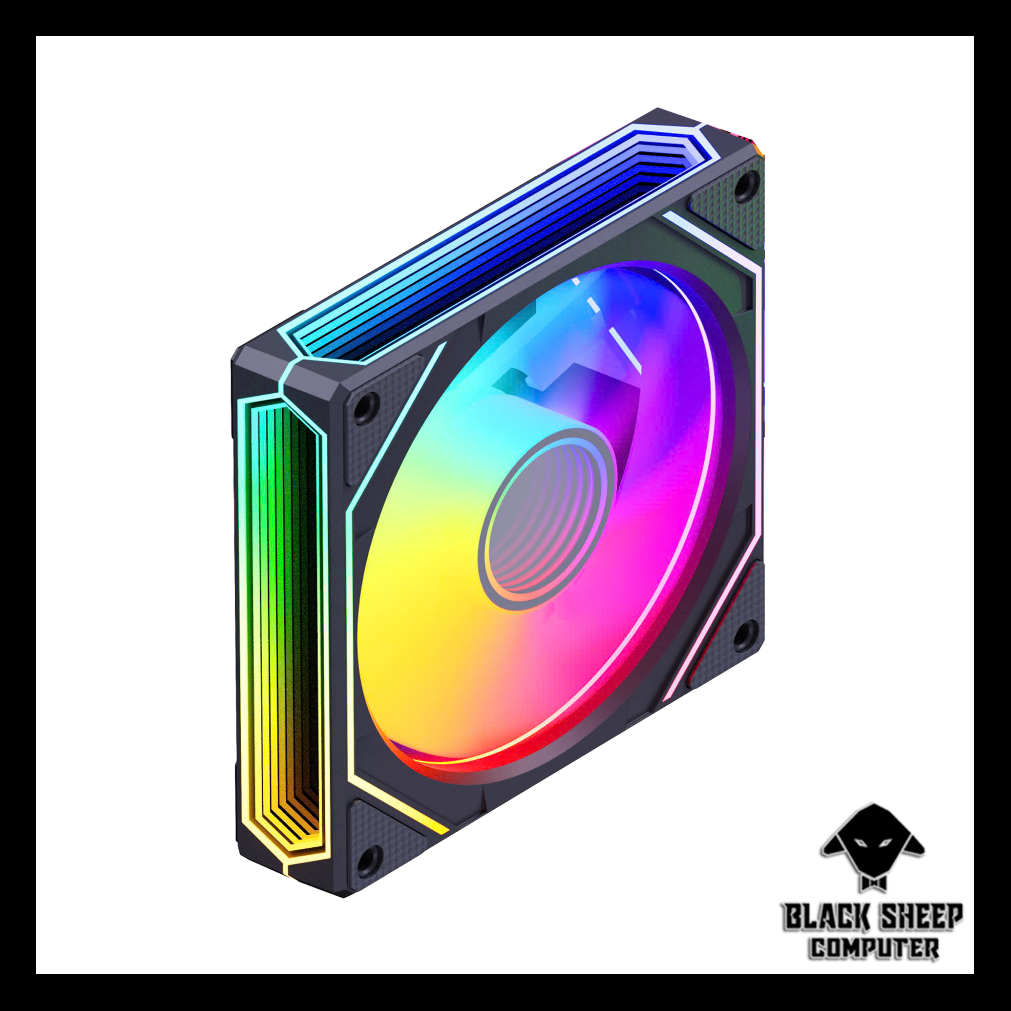 Quạt Fan MAGIC F135 ARGB BLACK - SYNC MAIN 3PIN 5V Kèm 4 Ốc ( Không gắn nguồn hoặc cần Hub 3Pin 5v )