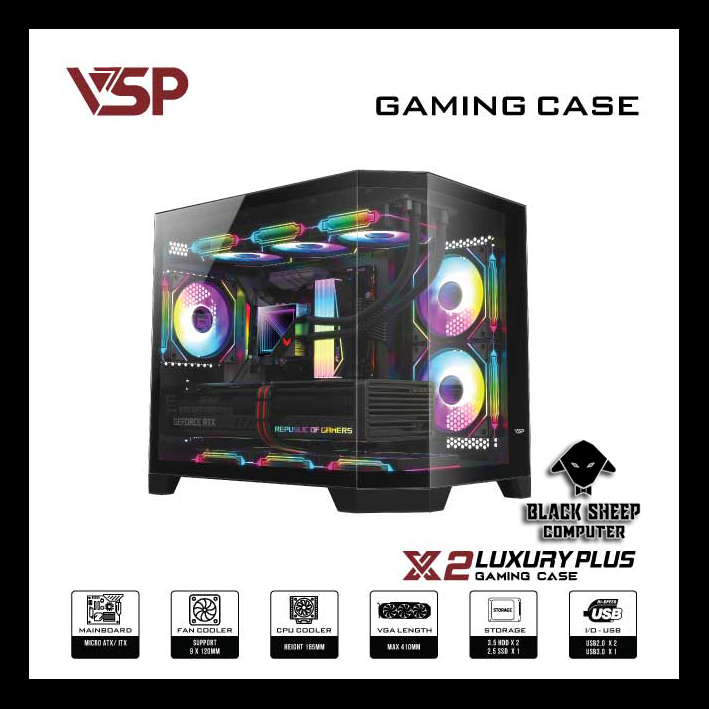 Vỏ Case VSP X2 LUXURY PLUS BLACK